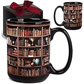 Kadiak Library Bookshelf Mug 15oz, Novelty Library Coffee Mug, Book Club Gifts for Women, Books Lovers Gift for Readers, Bookworm Gifts for Writer, Library Coffee Mug Gift