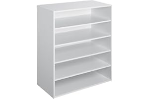 ClosetMaid 1565 Stackable 5-Shelf Organizer, White
