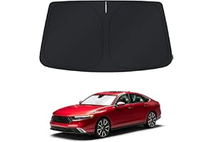 KUST Windshield Sun Shade for Honda Accord 2018-2024 2025 2026 Window Accessories 4 Layers Sunshade Sun Protector Foldable Bl