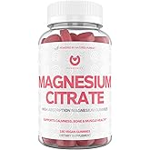 Magnesium Citrate Gummies 600 mg for Adults – High Absorption Supplement for Cramps, Muscle Recovery, Sleep, Bone, and Energy