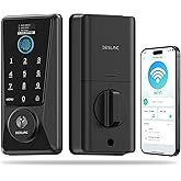 DESLOC Smart Lock D110 Plus, WiFi Fingerprint Smart Front Door Lock with Touchscreen Keypad, App Remote Control, Auto Lock, K