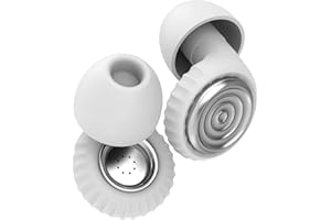 SHINKAI Ear Plugs for Sleeping – 45dB Noise Cancelling Reusable Ear Plugs for Snoring, Concerts, Travel & Focus – 8 Comfort-Fit Tips for Comfortable Fit & Clear Hearing (White)