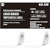 M110 Thermal Labels for Phomemo M110/M221/M220/M120/M200/M100 Label Printer, Removable Thermal Label Tape for NADA Print N20 Labels Refill for CLABEL 221B Label 1.97"x3.15"(50x80mm) 2 Rolls White