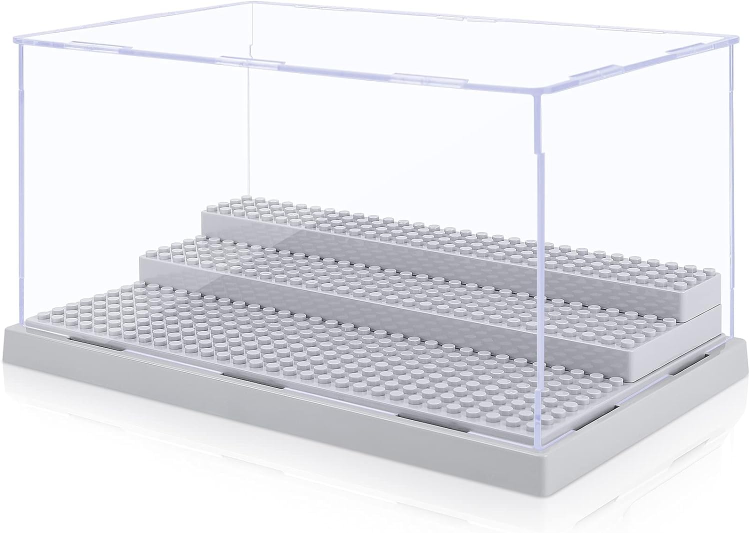 Tingland Acrylic Display Case - 3-Layer for Mini Figures, Action Figures, Blocks & Collectibles