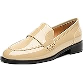NUMALEO Women's Loafers Penny Loafers & Slip-ons Flats Closed Round Toe Low Heel Shoes 1 Inch Patent Fashion Casual Shoes Comfortable Work Office Flats Dressy Shoes