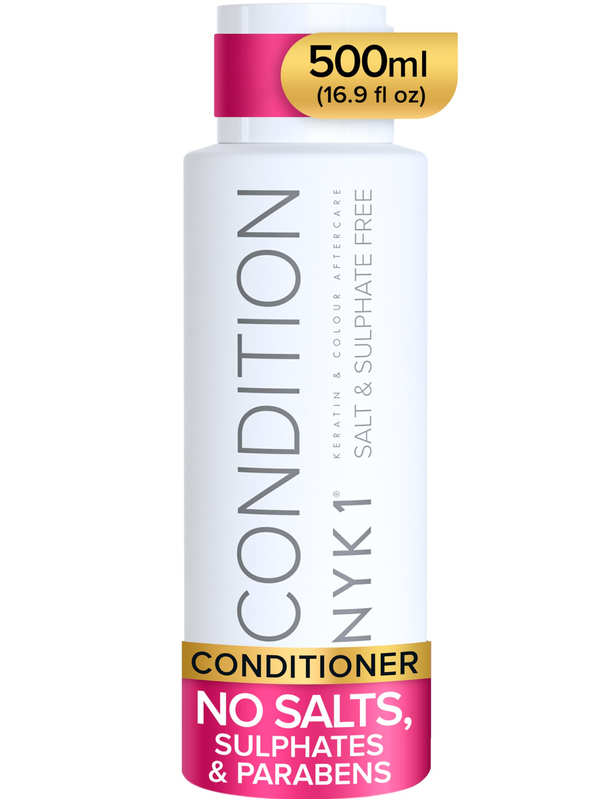 NYK1 Salt & Sulphate Free Conditioner (500ml) Sulphate Free Hair Conditioner For Extensions, Colour & Keratin Treatment - Deep Conditioning, Moisture-Rich & Organic Aftercare For All Hair Types