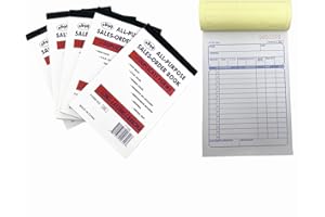TSY TOOL 10 Pack Sales Order Book Receipt Invoice Duplicate Carbonless (50 Sets 4.25" X 6.5")