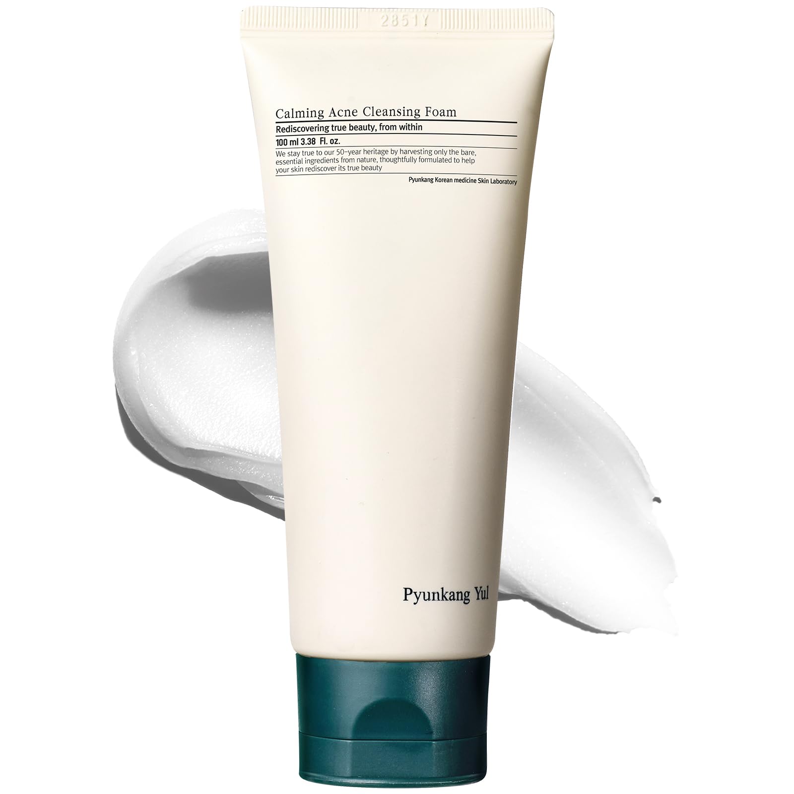 [PKY] Pyunkang Yul Calming Acne Cleansing Foam - Refreshing Facial Wash with AHA & Witch Hazel, Rapid Moisture Replenishment, Korean Skin Care (3.4 Fl. Oz, 100ml)