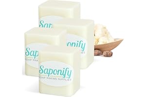 SAPONIFY SOAP MAKING SUPPLIES Saponify - 4Lb Shea Butter Melt and Pour Soap Base, Pure Skin-Moisturizing Shea Butter Soap Base, Easy to Use Glycerin Soap Blocks for Soap Making