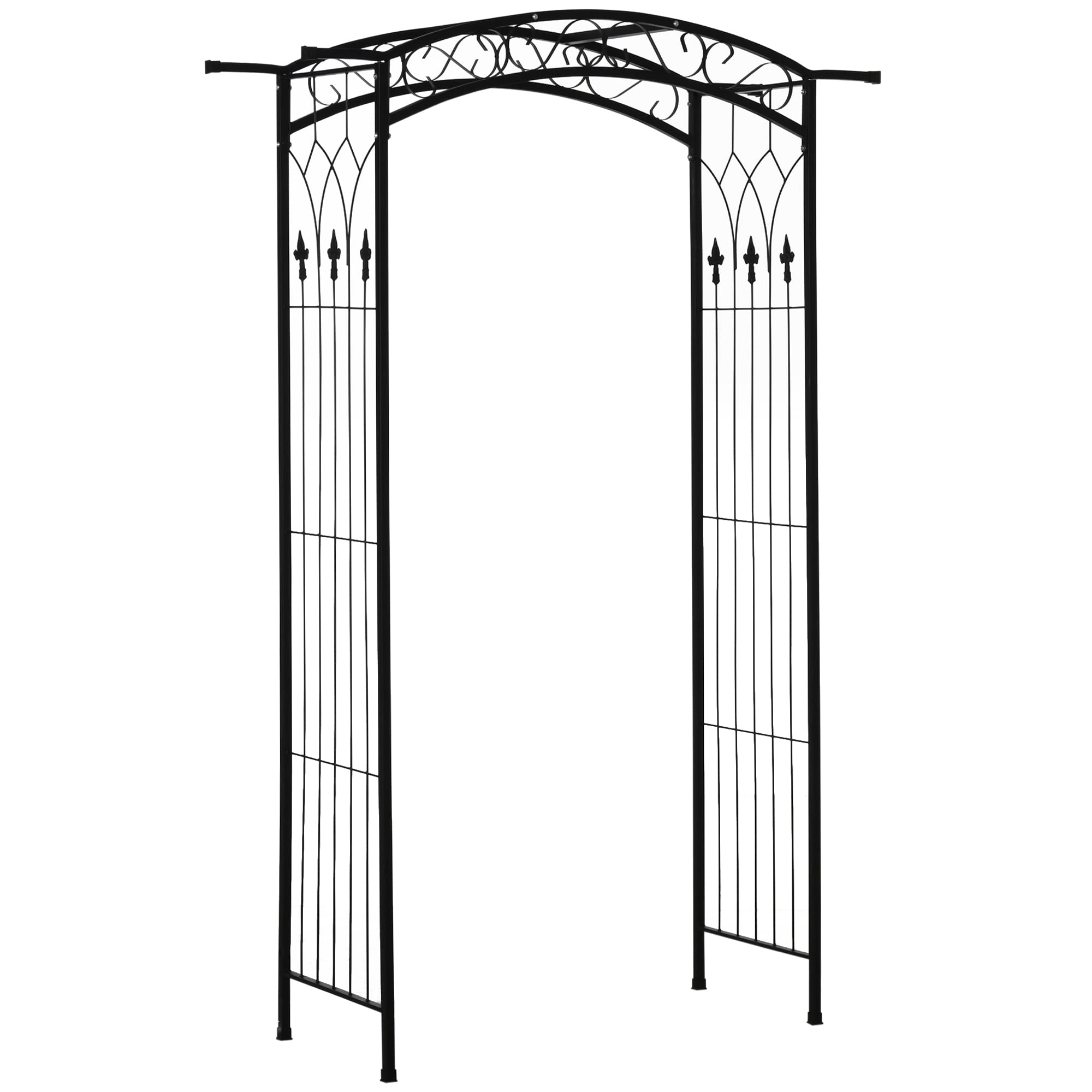 Photo 1 of Outsunny 7Ft Garden Arch Arbor, Metal Arch Trellis for Climbing Vines, Garden Archway for Wedding, Bridal Party, Ceremony