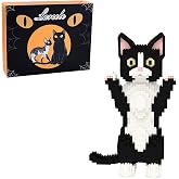 Larcele Devon Rex Cat Micro Building Blocks Set for Kids 8+ KLJM-05 | 1227 Pcs, DIY Creative Construction Toys, Animal Bricks Kit, for Teenagers and Adults, Home Office Desk Decor
