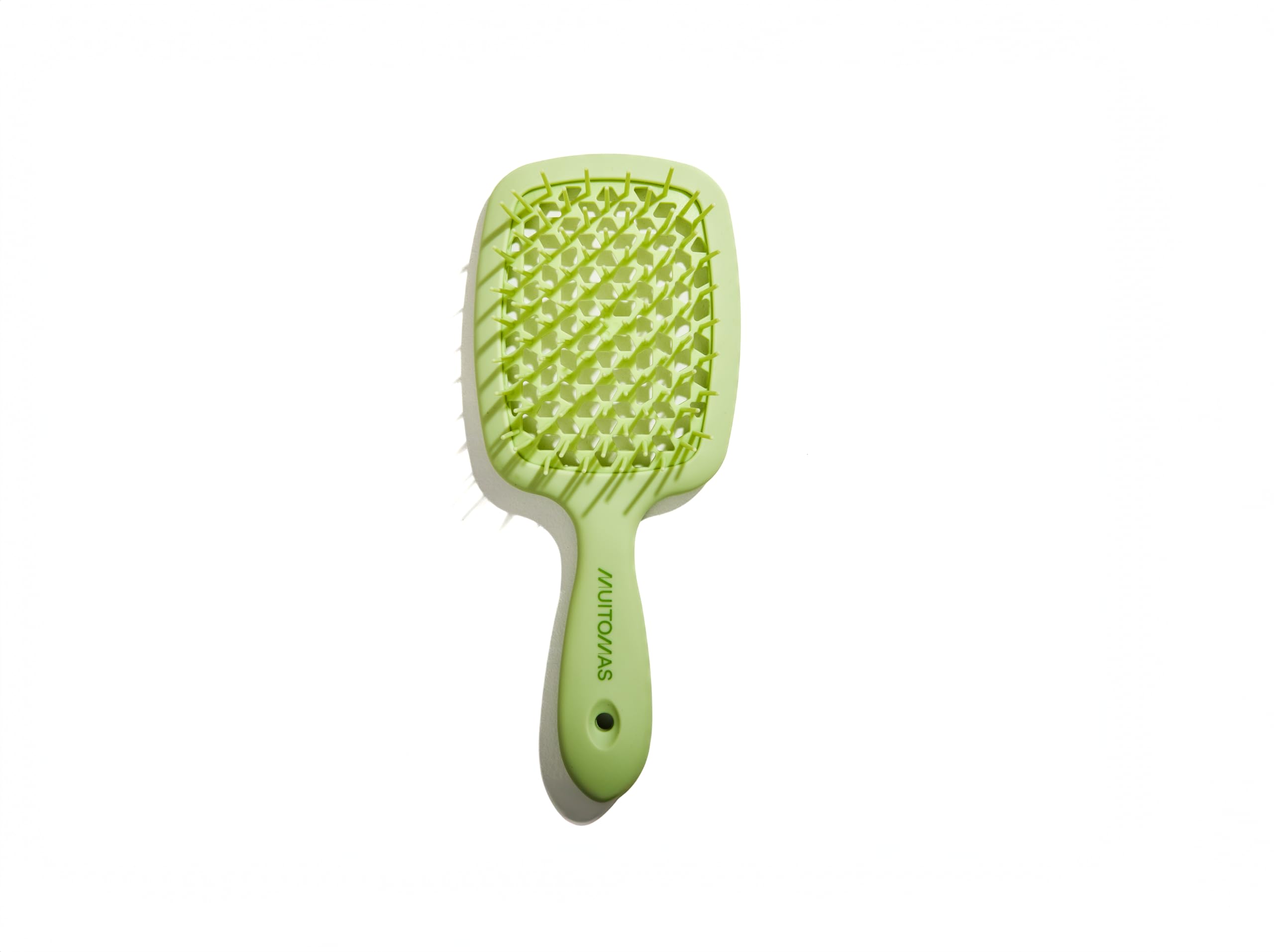 Muitomas, Hair Brush, Fine Hair Brush with Flexible Bristles and Ergonomic Handle, Hairbrush for Straight and Curly Hair, Sage Green