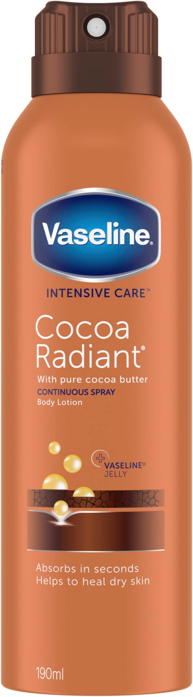 Vaseline Intensive Care Cocoa Radiant Spray Moisturiser 190 ml