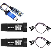 ALMOCN 2PCS ST-Link V2 Emulator Downloader Programmer Mini STM8 STM32 Emulator Downloader with Cable, Random Color