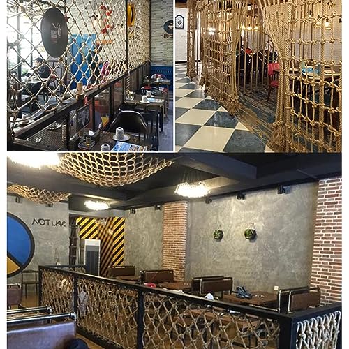 SSWZHANG Hemp Rope Protection Net for Children Partition Wall Cover Outdoor Climbing Hammock Swing Indoor Fence (Size: 1 x 6 m (3 x 20 ft))