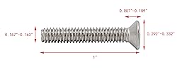 FixtureDisplays® 8-32 X 1" Stainless Flat Head