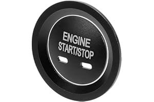 X AUTOHAUX Car Start Stop Switch Button Cover with Ring Kit for Cadillac XTS XT5 CT6 Black