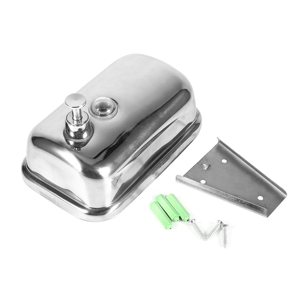 Wall Mounted Soap Dispenser 500ml Manual Pump for Bathroom Kitchen Hotel Shampoo Liquid Lotion Container Single Bottle Soap Box in Restaurant