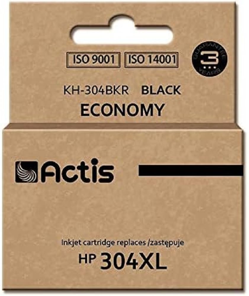 Actis Compatible HP 304XL N9K08AE Ink Cartridge Compatible KH-304BKR 15ml Black
