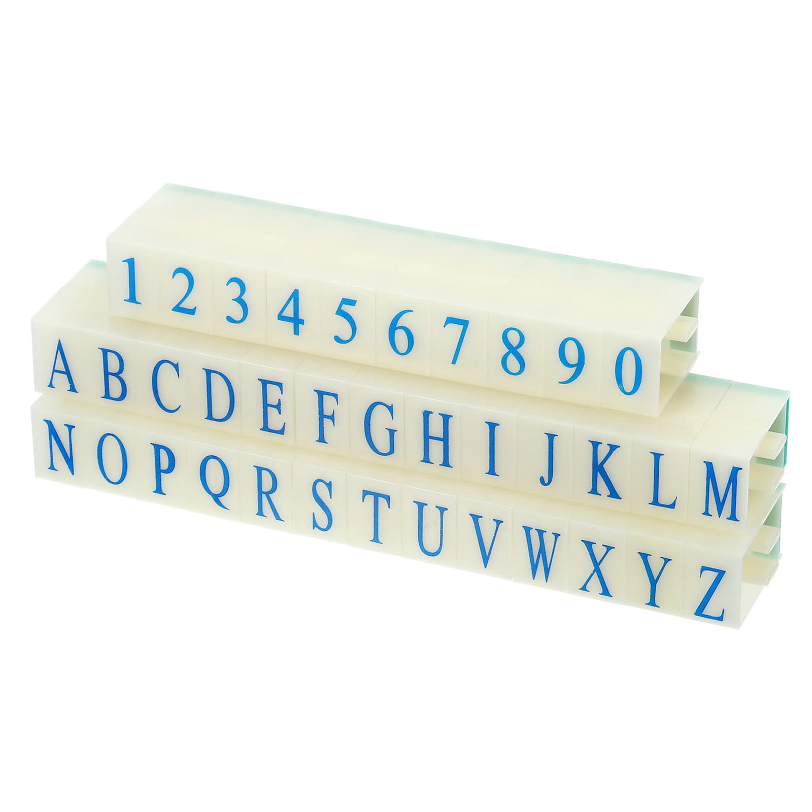 PATIKIL Detachable Number Letter Stamp, 17mm Plastic 9+26 Digits Font Size 1 Numeral 0-9 Alphabet A-Z Combination Set for Card Tag Scrapbook Craft Making Teaching