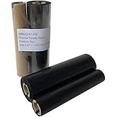 Officeuct Thermal Transfer Ribbon 4.33" x244'(110mmx74m)-1 Roll. Resin Enhanced Wax Barcode Black Ribbon 1/2 Inch Core Ink Out for Zebra Eltron Datamax Zebra GC420t GK420t GX420t GX430t TLP2844