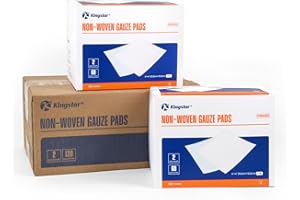 K KINGSTAR Kingstar Sterile Nonwoven Gauze Pads, 4"x 4" Wound Dressing, 120 Packs - 240 Pieces Superior Soft Sponge Pads, Higher Absorbent Gauze Compresses for Trauma or Post-Operative Wound Care