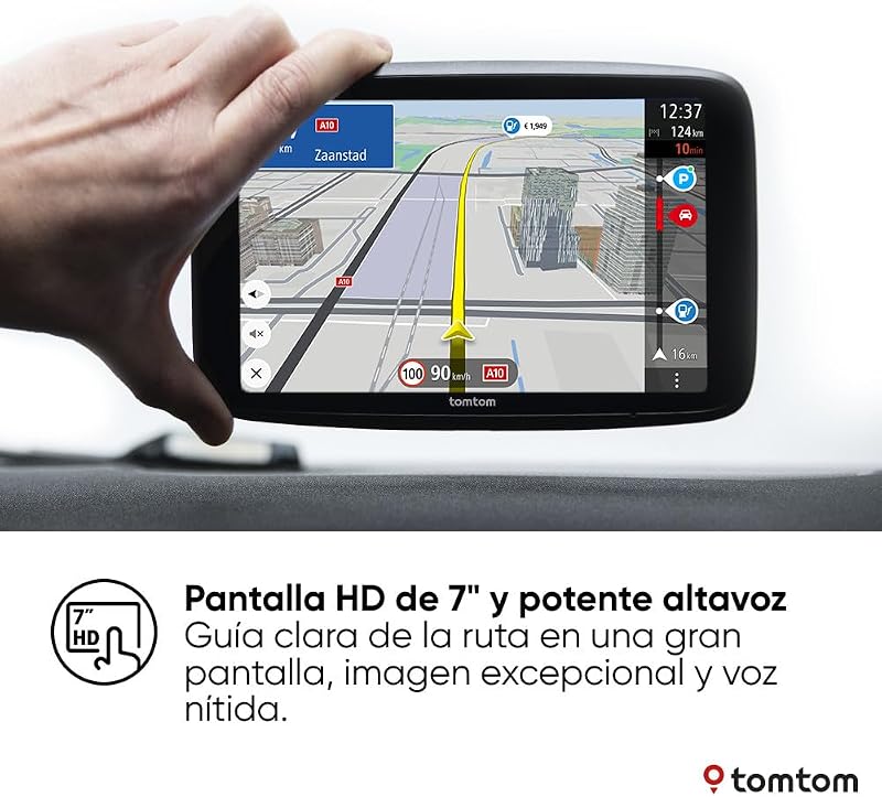 GPS para Coche Go Superior (7 Pulgadas, Estado del tráfico y alertas de radares Gracias a TomTom Traffic, mapas del Mundo, actualizaciones rápidas Mediante WiFi, Precio del Combustible)