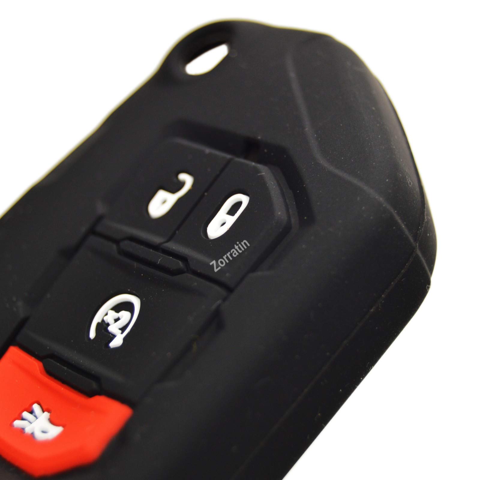 Photo 1 of Silicone Remote Key Fob Case Covers Protectors for Jeep Wrangler Rubicon 392 JL JLU Wagoneer Gladiator JT Flip Fold Remote