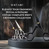 Ontaki 5" Beard Moustache Scissors German Steel With Comb Case view 4