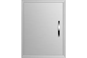 OUKIDR Outdoor Kitchen Doors 18W x 24H Inch, Stainless Steel Flush Mount BBQ Access Door for Outdoor Kitchen Cabinet Grill Station or BBQ Island