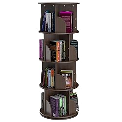 Cuguords Rotating Bookshelf Tower,Corner Bookshelf