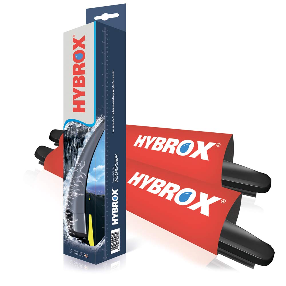 Hybrox Windscreen Wiper Blade Set 1605X, Front Car Window Wipers