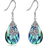 POPLYKE 925 Sterling Silver Tree of Life Dangle Earrings for Women Fashion Abalone Shell Jewelry Gifts for Mom Sister Friend Birthday