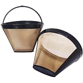 Ainreond 2Pcs Reusable Coffee Filter Basket, No.4 Cone Coffee Maker Filters, for Ninja and Cuisinart Coffee Maker Machines Brewers Filter Replacement