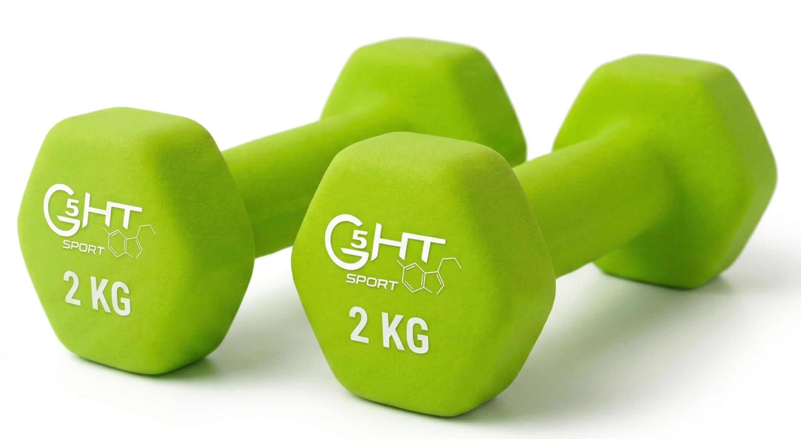 G5 HT SPORT Neoprene Dumbbells for Gym and Home Gym, Non-Slip 0.5 to 6 kg, Pair or Single (2 x 2 kg)