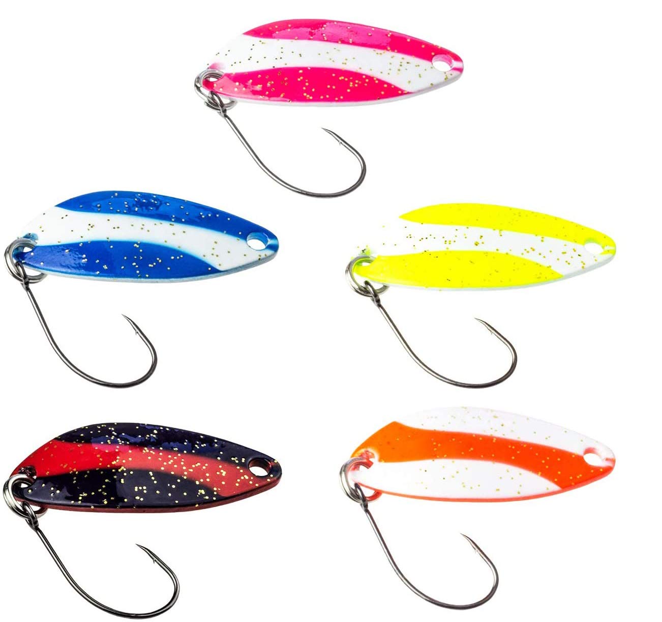 FISHINGFAY Trout Spoon Set SWING, Weight: 3.7 grams, length: 3.2 cm, trout lures, trout spoons, trout baits For fishing for trout, char and perch