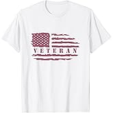 Veteran American Flag Memorial Day Patriotic Soldiers Army T-Shirt