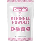 ZORVITA Premium Meringue Powder for Royal Icing and Baking, High Egg White Content, Less Sugar, Non-GMO, Gluten-Free, No Fillers or Preservatives, Easy to Use 12 oz