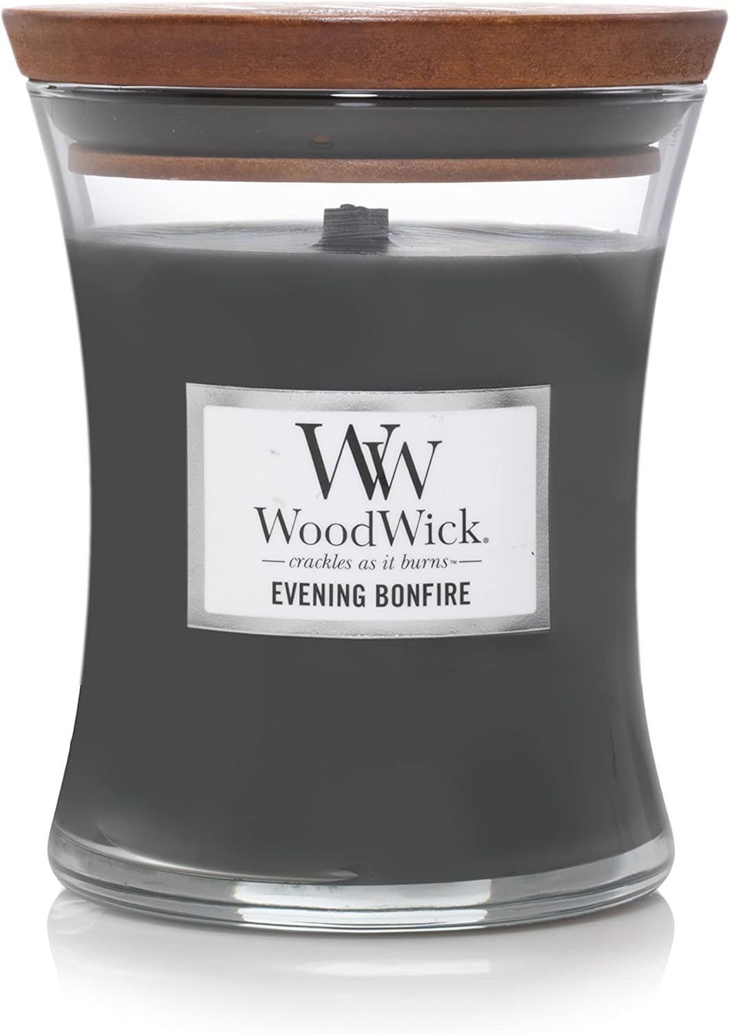 Candles & Holders - WoodWick Evening Bonfire Medium Hourglass Candle, 9.7 oz.