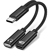 for Samsung Galaxy Headphone Adapter and Charger Adapter USB C 60W Fast Charging, USBC Splitter 1 in 2 Out Audio Cable for Samsung Galaxy S26 S26+ S26 Ultra S25 FE A17 A16 A36 A56 A35, Stereo Earbuds