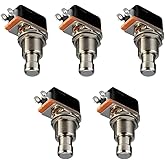 ESUPPORT Guitar Effects Pedal Box Momentary SPST Button Stomp Foot Switch Push Button Pack of 5