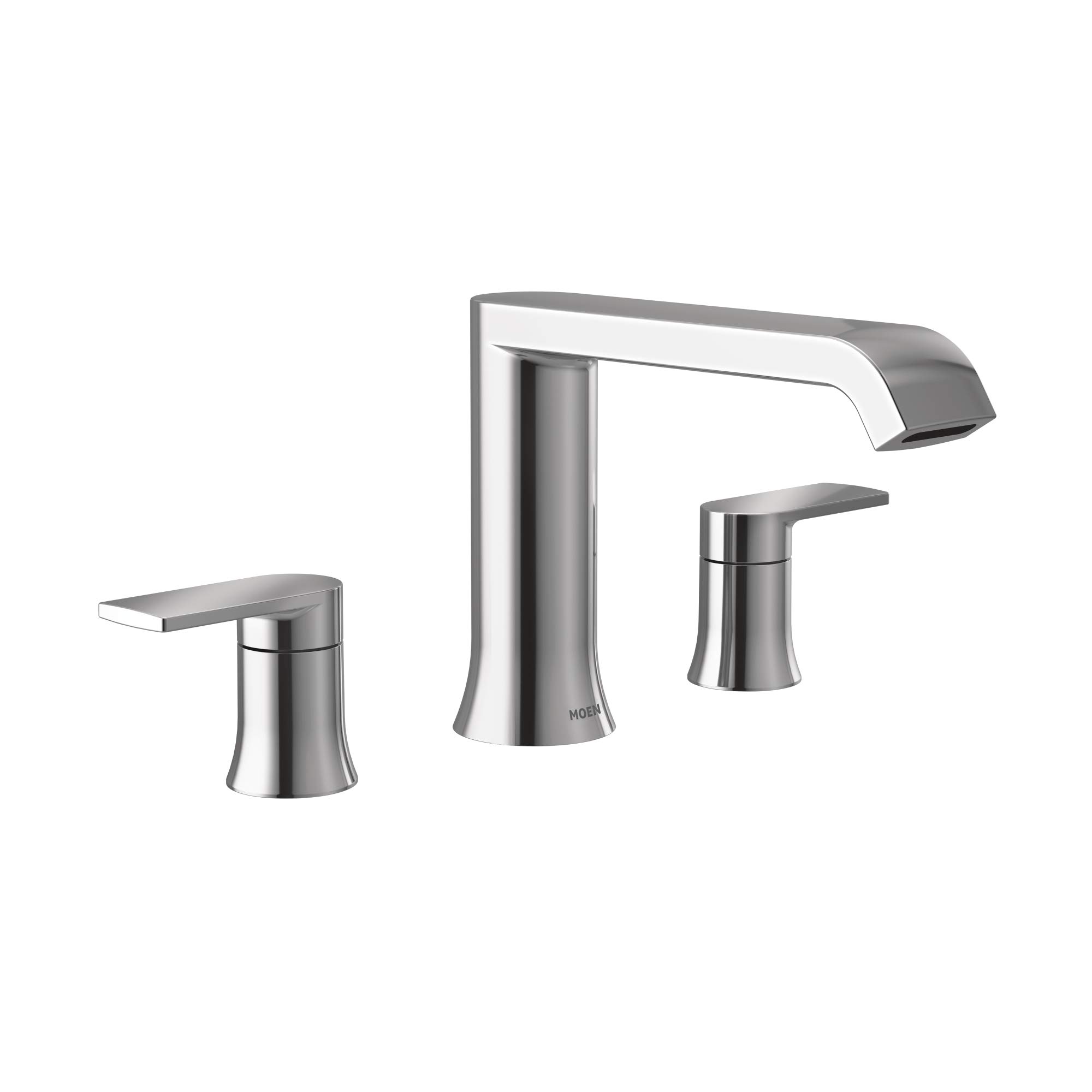 Moen T908 Genta TwoHandle Deck Mounted Modern Roman Tub Faucet Chrome