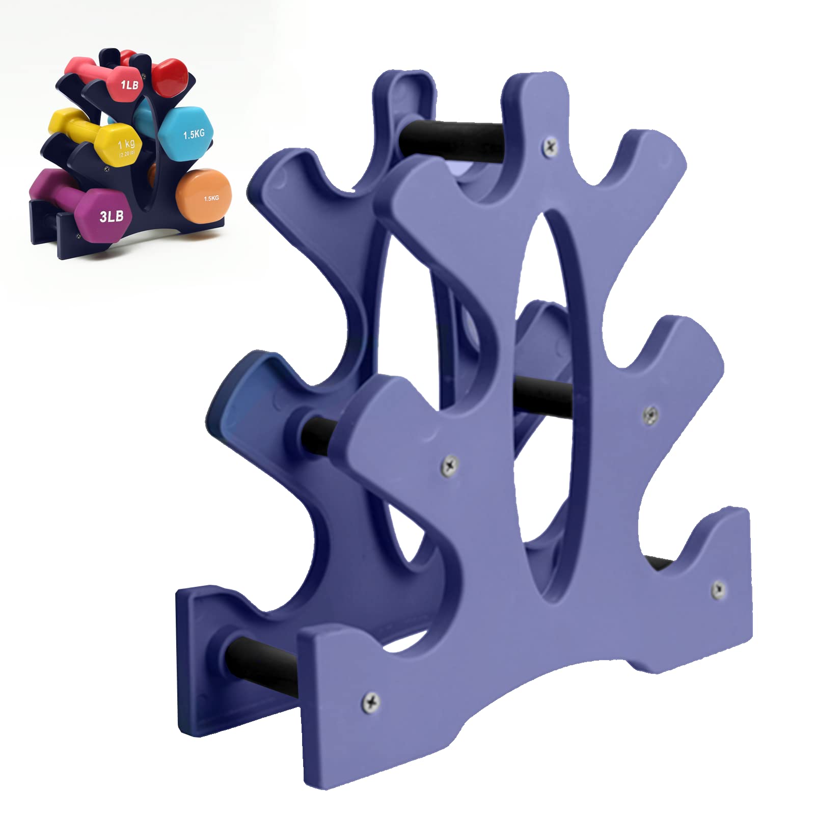 Dumbbell Rack Dumbbell Weight Rack Dumbbell Stand Holds Dumbbell Bracket Small Dumbbell Rack Stand Dumbbell Storage Rack Stand Dumbbell Rack Holder 3 Tier Exercise Accessories for Home Office Gym