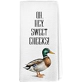 Dibor Mallard Duck Kitchen Towels Dishcloth, Cottagecore Duck Decor Dish Towels, Rustic Farmhouse Mallard Ducks Decor Dish Towel Hand Tea Towel for Nursery Bathroom Kitchen, 16x24 in
