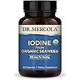 Dr. Mercola Iodine from Organic Seaweed, 650 mcg Per Serving, 30 Servings (60 Capsules), Dietary Supplement, Thyroid and Energy Support, Non-GMO, USDA Organic