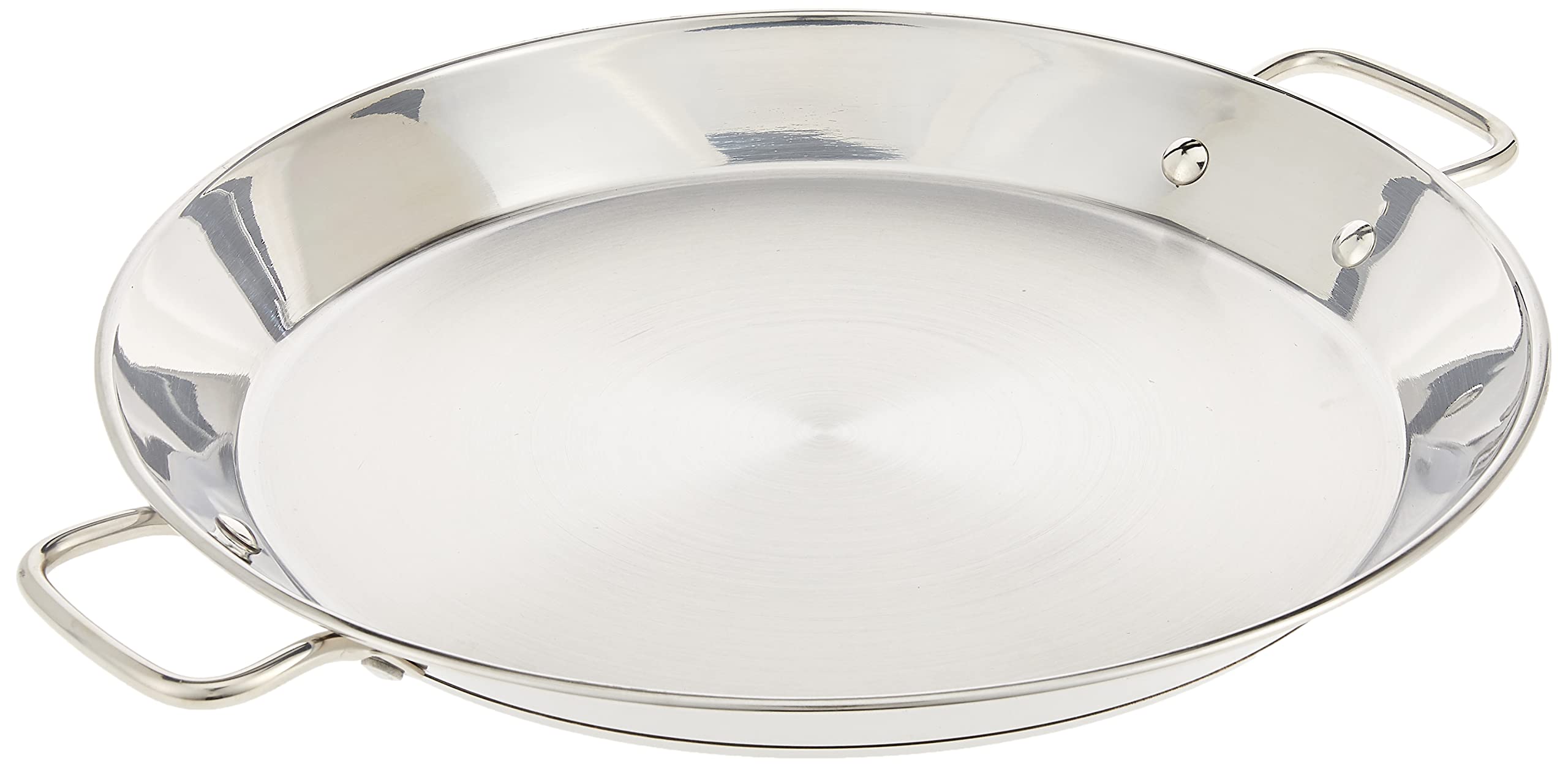 Garcima 14-inch Stainless Flat Bottom Paella Pan, 36cm