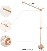 let's make Baby Crib Mobile Holder Wooden Mount Pine Natural Unpainted view 2