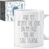 Funny Mug Sarcastic Gifts for Coworker Friends Girlfriend Boyfriend Mom Dad, Bosses Day Gift for Manager Supervisor Leader Lady Famale Male, Christmas White Elephant Gifts for Teacher Principal-49