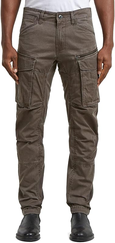 Calças Rovic Zip 3D regulares afiladas para homens, tamanho: 33/32, cor castanha