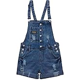 AvaCostume Womens Wash Jumper Denim Overall Shorts